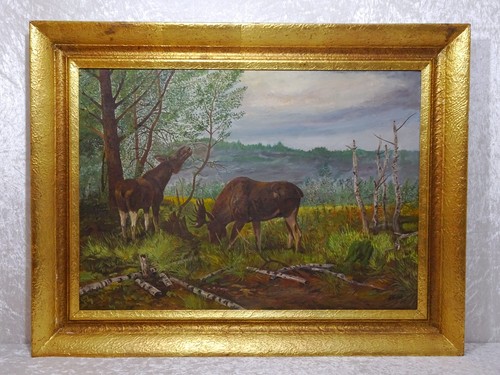 Antico dipinto olio immagine - a,