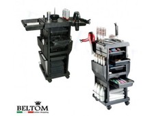 CARRELLO PARRUCCHIERE PORTA PHON + CASSETTI PORTA OGGETTI PARRUCCHIERI ESTETISTA