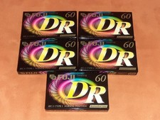 LOTTO 5 AUDIOCASSETTE  CASSETTE AUDIO  FUJI NORMAL DR 60  SIGILLATE SLIM CASE