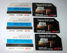 VINTAGE-3 SCHEDE  TELEFONICHE SIP- COMPAGNA DI TUTTI I GIORNI -DEL 31-12-1995