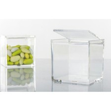 Scatola Scatolina plexiglass portaconfetti 10x10x10 cm BOMBONIERA 0RKZ