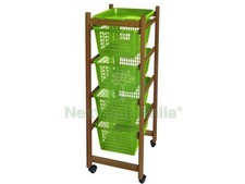 1PZ CARRELLO IN LEGNO CILIEGIO