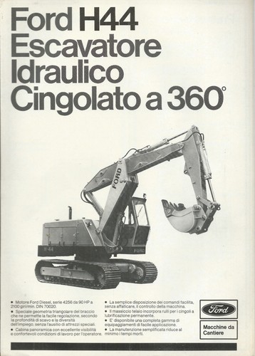 Depliant ford h44 escavatore - h44,