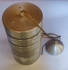 x6 Lampadario -portalampada- in alluminio ossidato, '80 vintage design