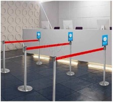 Kit 2 x Colonnina Tendinastro Segna Percorso h 110 cm con Nastro Rosso 3 Metri