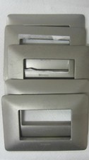 Stock 5 Copri Interruttore Bticino Matix Placca 3 Moduli Placche Prese Silver