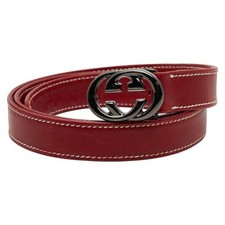 Cintura Gucci in pelle rossa