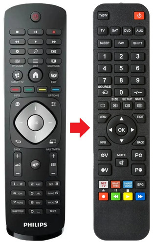 Telecomando adatto per - , philips