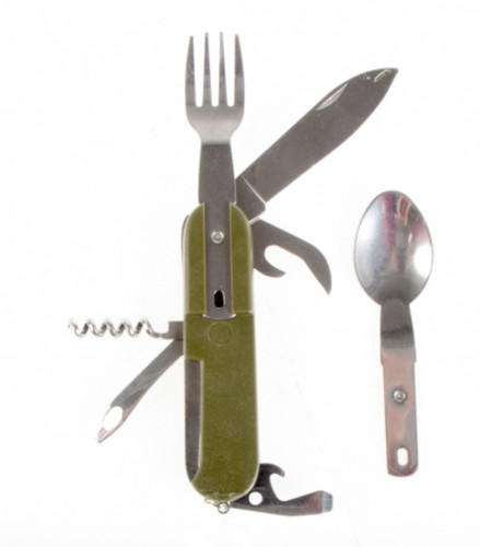Kit posate militare metallo - posate,