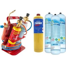 KIT CANNELLO SALDATURA TURBO SET 110 + 3 BOMBOLE OSSIGENO + 1  MAP - OXYTURBO