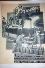 # ADVERTISING PUBBLICITA' BREDA ACCIAI COMUNI E SPECIALI - RADIO SAFAR  - 1936