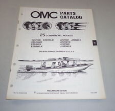 Catalogo Parti OMC Motore Fuoribordo 25 Modelli Commerciali Da E25RSD Del 1988