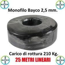 Monofilo 25 Metri  Bayco 2,5 mm Tirante Antenne Tralicci Bayer Indistruttibile