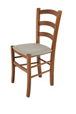 Tommychairs - Sedia Venice per cucina sala da pranzo in faggio color noce chiaro