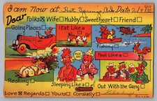 Cartolina Auguri Fumetto