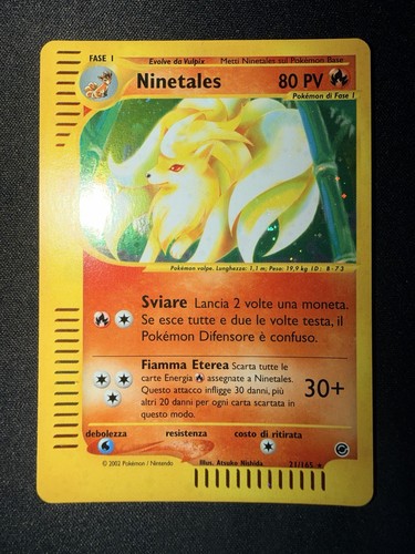 Ninetales holo 165 italiano - ninetales,