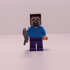 [G069] LEGO Minecraft Steve Minifigure with Stone Sword