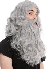 - 90760-A+B-ZA68E Parrucca & Barba Con Trecce Uomo Carnevale Vichingo Normanno B