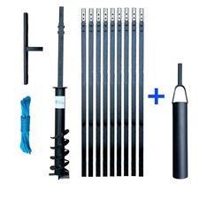 DRILLPARTNER 100/10m+Bailer/ Trivella Trapano per Pozzi Perforatore Manuale