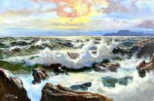 Bruno Di Giulio - Mareggiata  Olio Su Tela cm.150x100