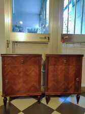 Comodini anni 60 motivo "spina di pesce" (coppia)