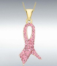 Ciondolo Fiocco Rosa In Oro