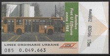 ATM - MILANO / BIGLIETTO ORIGINALE USATO - Autobus FIAT U Effeuno 1984 MF112429