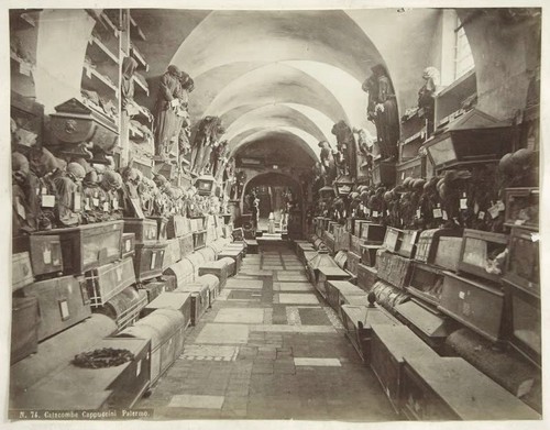 Stampa albumina 1870 catacombe - stampa,