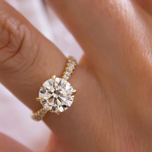 Fede nuziale diamante creato - nuziale,