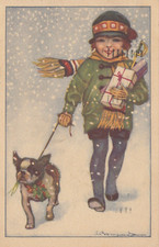 CARTOLINA *86 TEMATICA BAMBINI GIOCHI INFANZIA FELICITA AMICIZIA VIAGGIATA 1923