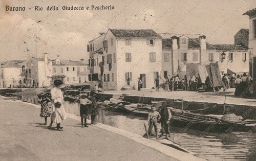 1913 burano rio della giudecca - burano,