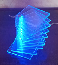 Lampada cubo Ikea Space Age Tybble Ikea blu plexiglass vintage