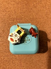 Polly Pocket Dinnertime Ring Case 1991 anello vintage cena + top e cane anni 90