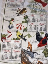 Calendario vintage 1980 stoffa