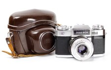 Zeiss Ikon Contaflex Super con Tessar 2,8/50 mm fotocamera vintage pellicola 35 mm K87789