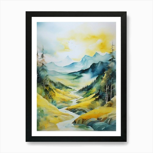 Quadro paesaggio acquerello - quadro,