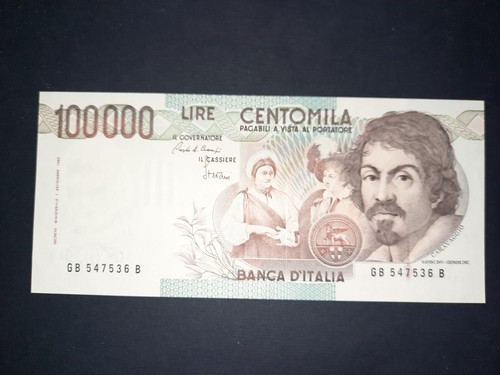 100000 lire caravaggio - lire,