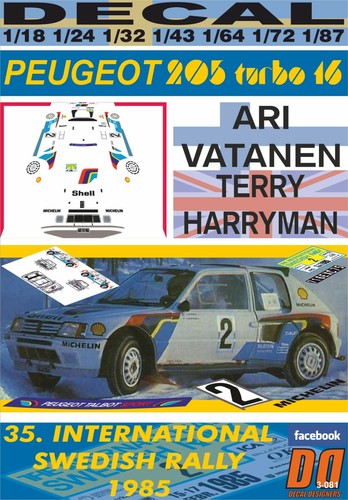 Decal peugeot 205 - decal,