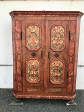 Armadio Laccato/Dipinto Motivi Floreali - Restaurato (in corso d'opera)_car 2688