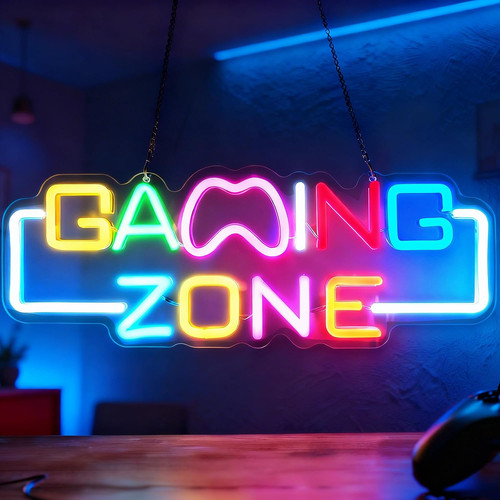 Gaming zone scritte neon - gaming,