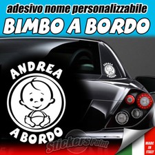 ADESIVO BIMBO A BORDO - nome personalizzabile a scelta - auto infanzia premaman