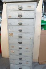 cassettiera mobile in legno postale industriale vintage epoca