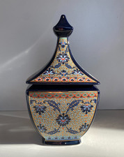 Vaso potiche ceramica blu - potiche,