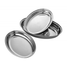 Vaschetta Antipastiera Vassoio in Acciaio Inox Ovale 40 cm