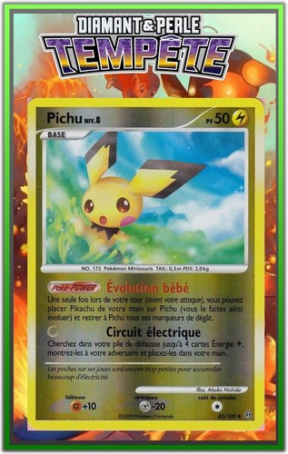 Pichu reverse dp07 tempête - reverse,