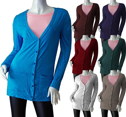 Damen langarm cardigan - langarm,