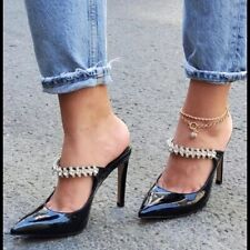 Ciabatte donna strass vernice