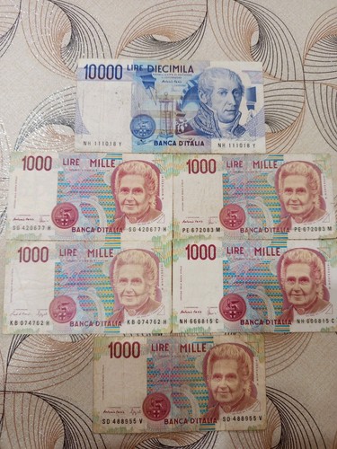 Lotto banconote lire - 6,