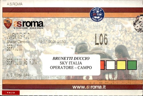 Biglietto ticket stadio s - ticket, a.s