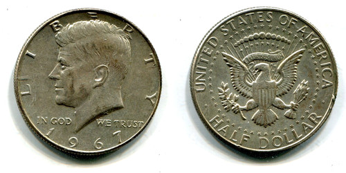 Mezzo dollaro usa 1967 - mezzo,